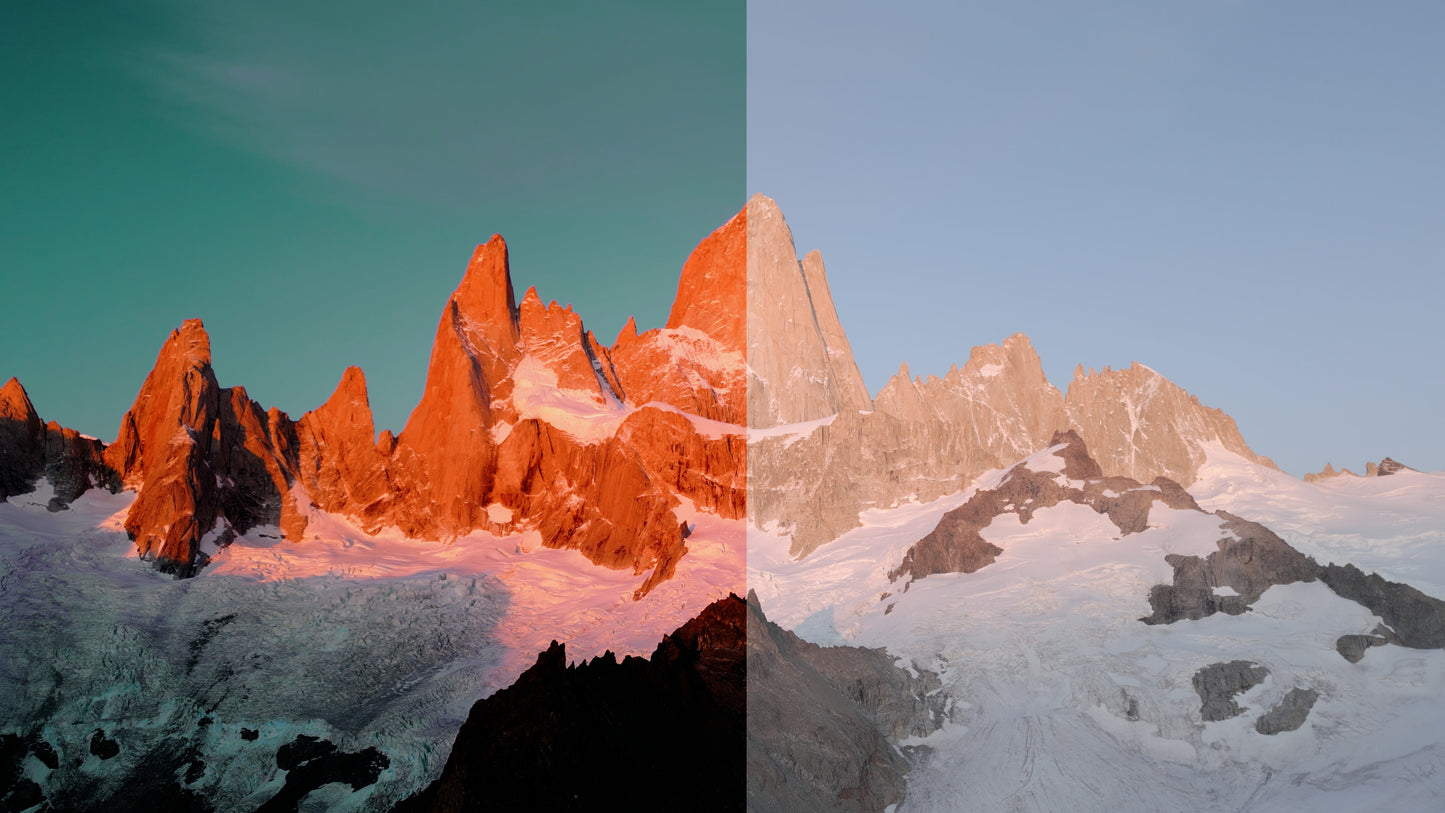 Video slide showcasing the before and after applying the Drone LUTs!