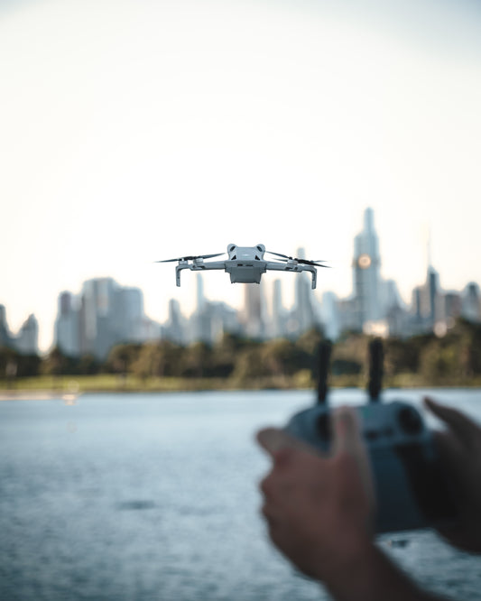 An image of a Drone pilot flying its aircraft!